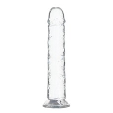 Прозрачный фаллоимитатор ADDICTION Vertical Dong 8″, присоска, диаметр 3,8 см, вибропуля в подарок