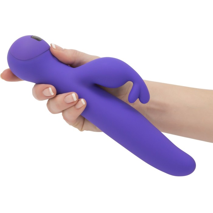 Вибратор-кролик Touch by SWAN - Trio Purple, сенсорное управление, ротация, диаметр 3,8 см