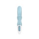 Вибратор-кролик Satisfyer Love Me Blue, гибкий, отросток с тройным кончиком
