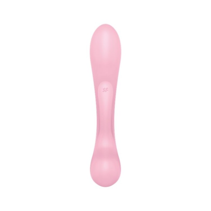 Двусторонний вибратор-кролик Satisfyer Triple Oh Pink, 3 мотора, рукоятка-массажер