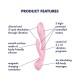 Двусторонний вибратор-кролик Satisfyer Triple Oh Pink, 3 мотора, рукоятка-массажер