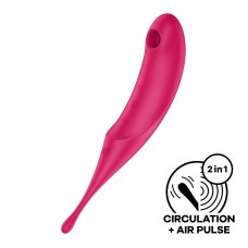 Вибратор для клитора с вакуумной стимуляцией Satisfyer Twirling Pro Red