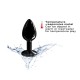 Металлическая анальная пробка с кристаллом Dorcel Diamond Plug Black S