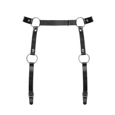 Гартеры Obsessive A741 garter belt black O/S, искусственная кожа