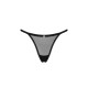 Прозрачные стринги с кружевом Obsessive Celia Noir thong XS/S