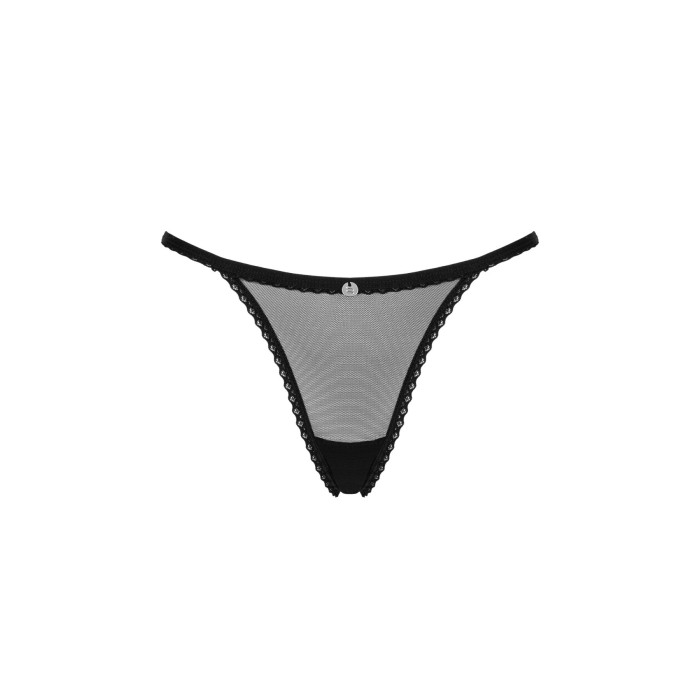 Прозорі стрінги із мереживом Obsessive Celia Noir thong M/L