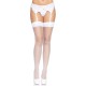 Панчохи-сітка для кріплення на пояс Leg Avenue Nylon Fishnet Thigh Highs One size, White