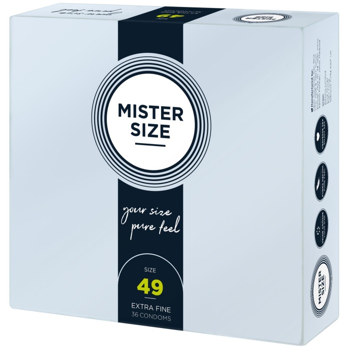 Презервативы Mister Size - pure feel - 49 (36 condoms), толщина 0,05 мм