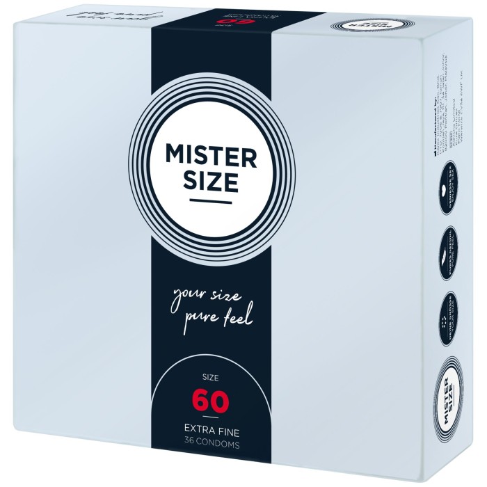 Презервативы Mister Size - pure feel - 60 (36 condoms), толщина 0,05 мм