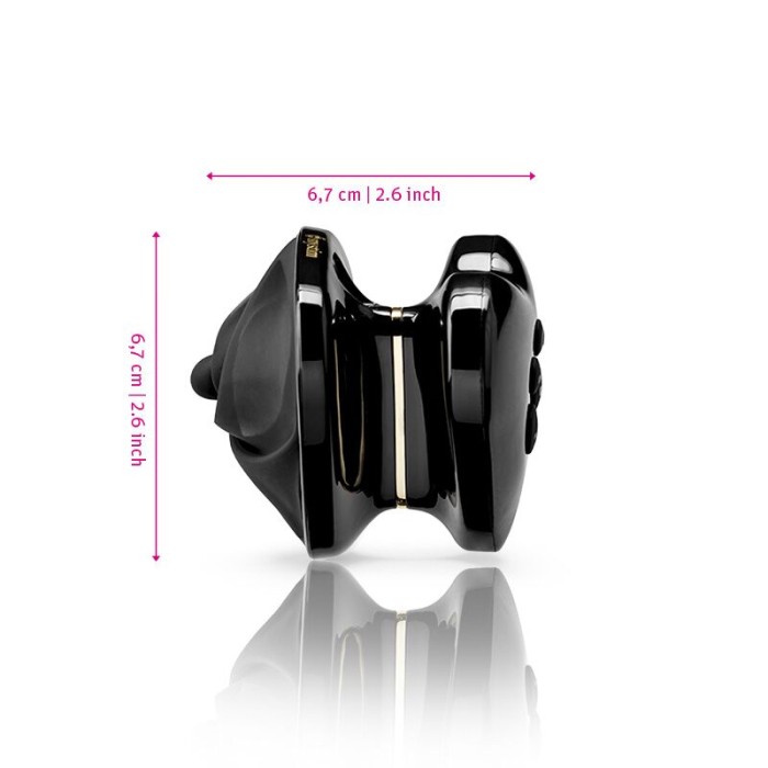Вібратор для клітора з електростимуляцією Mystim Heart's Desire Black Edition