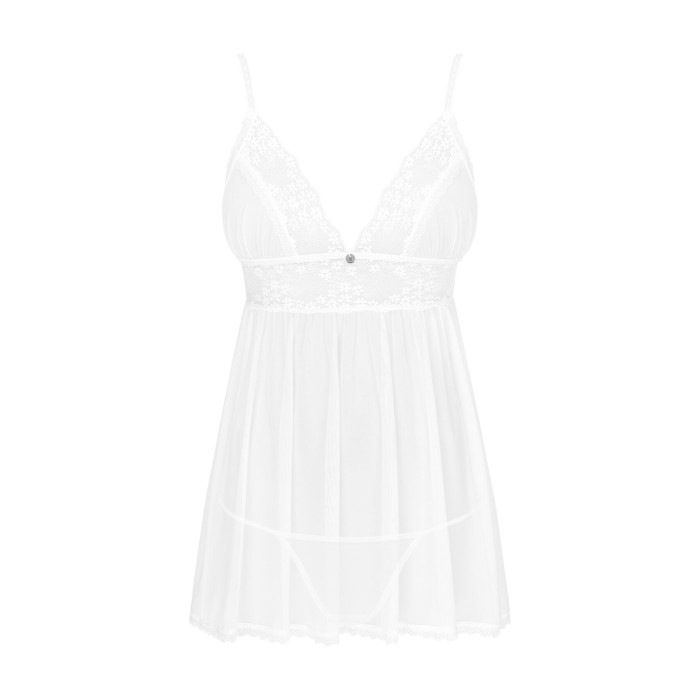 Пеньюар и трусики Obsessive Heavenlly babydoll & thong XS/S