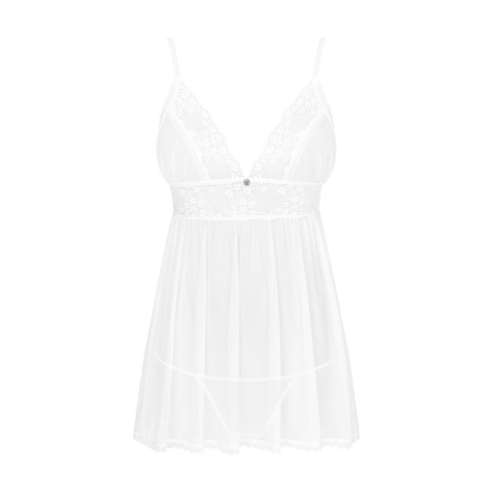 Пеньюар і трусики Obsessive Heavenlly babydoll & thong M/L