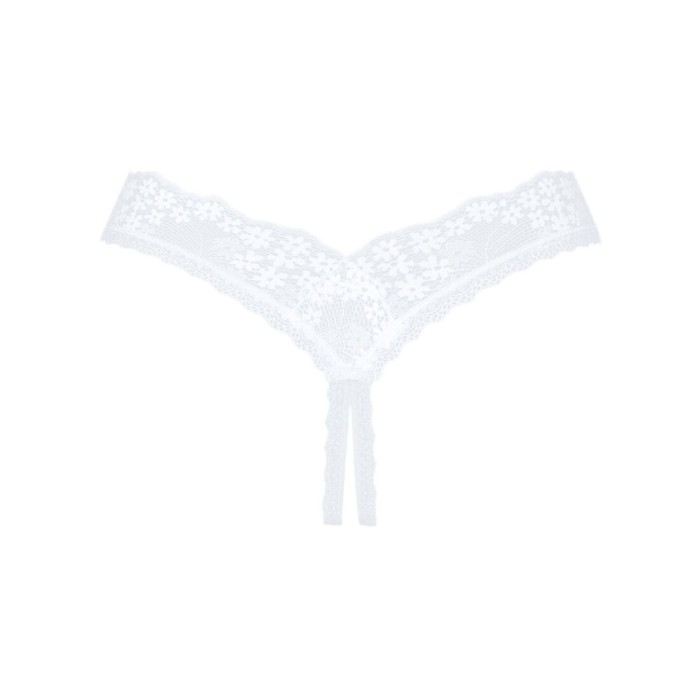 Кружевные танга Obsessive Heavenlly crotchless thong M/L, с доступом