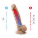 Фаллоимитатор с вибрацией SilexD Vetus Vibro Flesh (MODEL 1 size 8in) + LRS, двухслойный, диам.4,2см
