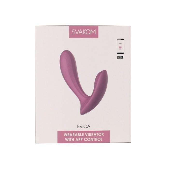 Смарт-вибратор в трусики Svakom Erica Romantic Rose, очень гибкий, 2 мотора