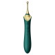 Мультифункциональный вибратор Zalo — Bess 2 Turquoise Green, 4 насадки, подогрев