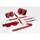 Набор Feral Feelings BDSM Kit 5 Red, наручники, поножи, крестовина, маска, паддл