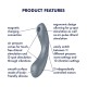 Вакуумный стимулятор с вибрацией Satisfyer Curvy Trinity 1 Bluegrey, игрушка 3в1