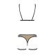 Еротичний комплект спідньої білизни Passion GABI SET S/M beige, трусики з гартерами
