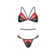 Комплект белья Passion PEONIA SET L/XL red, бра, трусики