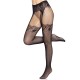 Колготки Leg Avenue Fishnet tights with back seam One size Black, задний шов, кружево, сетка