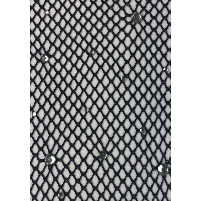 Колготки Leg Avenue Rhinestone micro net tights One size Black, мелкая сетка, стразы