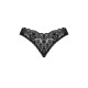 Кружевные стринги Obsessive Donna Dream crotchless thong M/L Black, открытый доступ