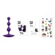Анальне намисто Romp Amp Dark Purple, силікон, макс. діаметр 2,6 см