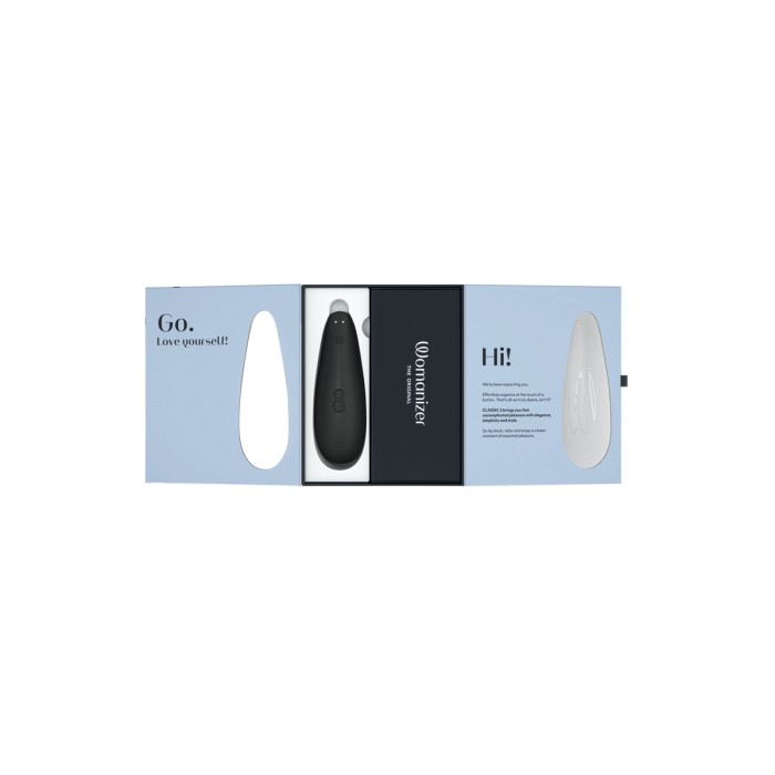 Вакуумный клиторальный стимулятор Womanizer Classic 2 - Black, 10 режимов, функция Afterglow