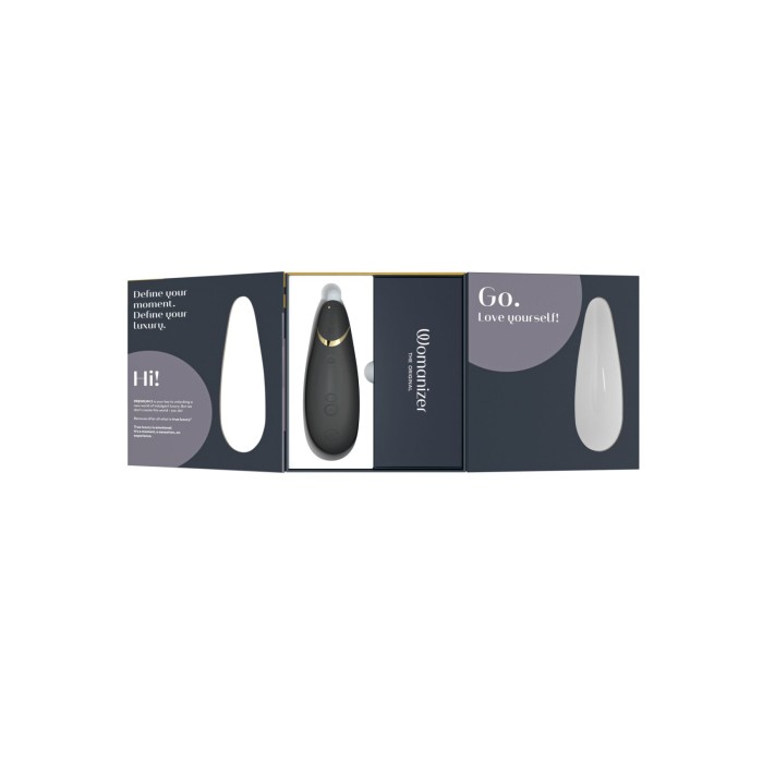 Вакуумный клиторальный стимулятор Womanizer Premium 2 - Black, функции Autopilot и Smart Silence