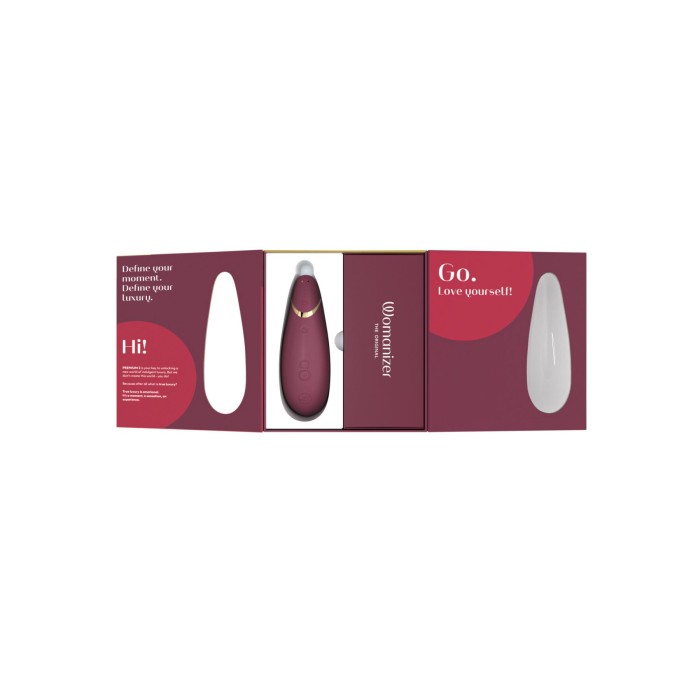 Вакуумный клиторальный стимулятор Womanizer Premium 2 - Bordeaux, функции Autopilot и Smart Silence