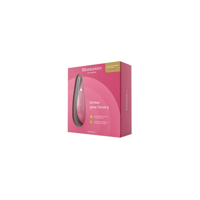 Вакуумный клиторальный стимулятор Womanizer Premium 2 - Raspberry, функции Autopilot и Smart Silence