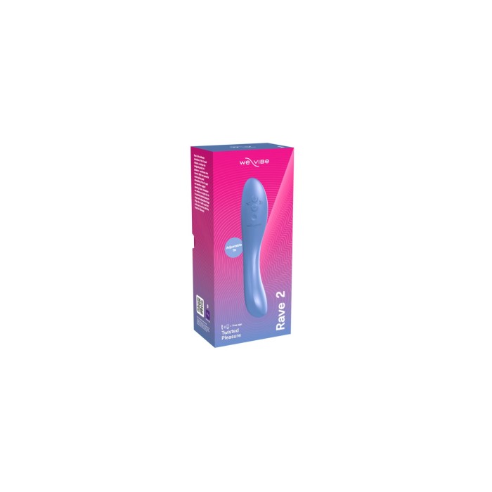 Смарт-вибратор We-Vibe Rave 2 Twisted Pleasure Blue, для точки G и входа во влагалище, 2 мотора