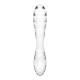 Двусторонний стеклянный дилдо Satisfyer Dazzling Crystal 1 Transparent, очень прочный, без стоппера