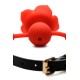 Силіконовий кляп з трояндою Master Series: Blossom Silicone Rose Gag – Red