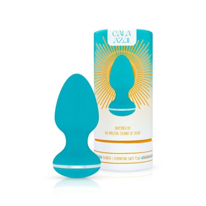 Анальна вібропробка Cala Azul – Blanca Vibrating anal plug, 10 режимів