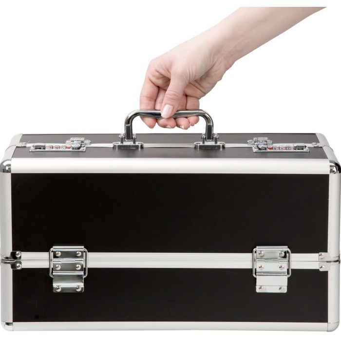 Большой кейс для хранения секс-игрушек BMS Factory Large Lokable Vibrator Case Black, кодовый замок