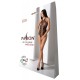 Бодистокинг с имитацией корсетной шнуровки Passion BS094 One Size, black, цветочный узор, с доступом