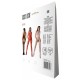 Бодістокінг з безліччю бретелей Passion BS095 One Size, black, імітація пояса та панчіх, з доступом
