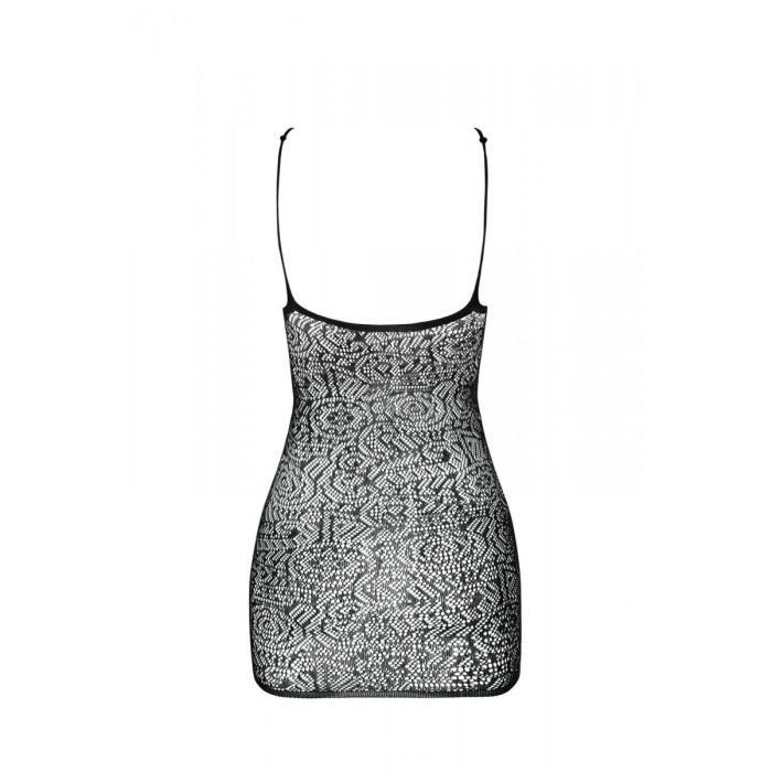 Ажурное мини-платье на тонких бретелях Passion BS096 One Size, white, плетение на груди