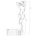 Эротические колготки-бодистокинг с ажурным поясом Passion S027 One Size, black, открытый доступ