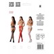 Эротические колготки-бодистокинг с тонкими подвязками Passion S028 One Size, red, открытый доступ