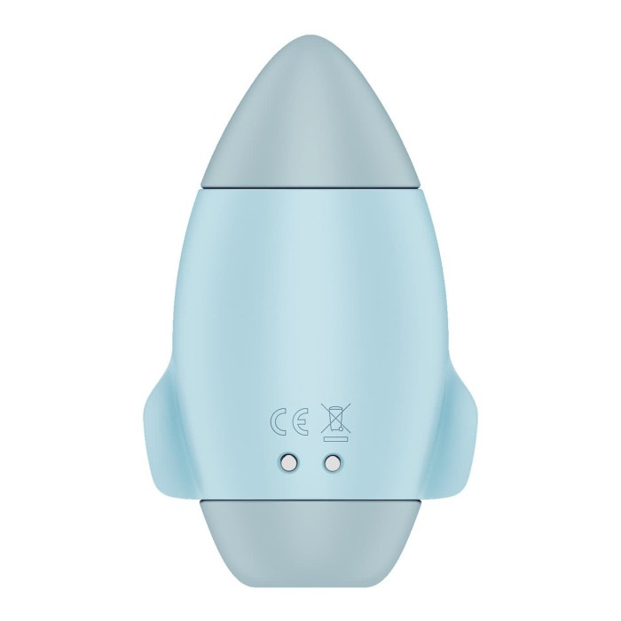 Вакуумний стимулятор з вібрацією Satisfyer Mission Control Blue, 2 незалежні мотори