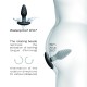 Анальная пробка с вибрацией и жемчужным массажем Dorcel Spin Plug, макс. диам. 3,8 см, пульт ДУ