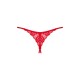 Трусики с доступом Obsessive Ingridia crotchless thong XS/S, красные