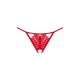 Трусики з доступом Obsessive Ingridia crotchless thong XL/2XL, червоні