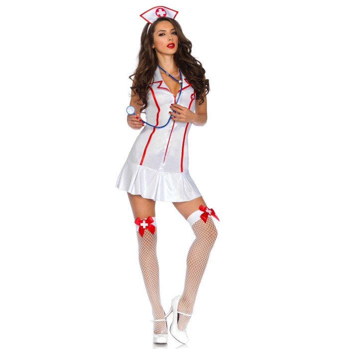 Эротический костюм медсестры Leg Avenue Head Nurse XL, платье, аксессуар на голову, стетоскоп