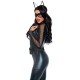 Еротичний костюм супергероя-кішечки Leg Avenue Wicked Kitty S, комбінезон, пояс, маска, вушка
