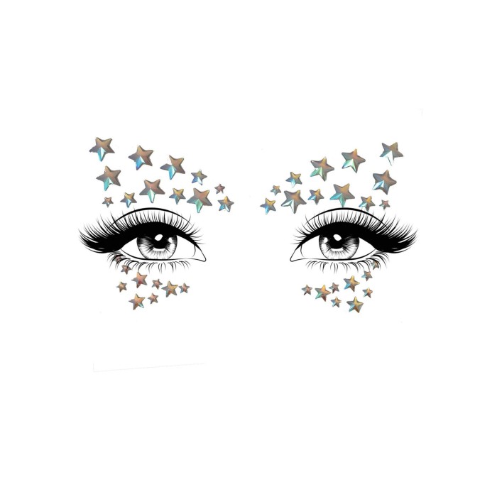 Украшение-звездочки для тела Leg Avenue Celeste face jewels sticker, наклейки, светятся в темноте