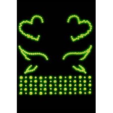Набор страз-украшений для тела Leg Avenue Ayla face jewel sticker, наклейки, светятся в темноте